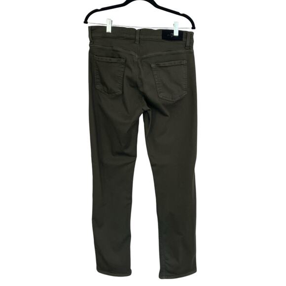 7 For All Mankind Luxe Sport Slimmy Stretch Jeans Olive 30x32 - Picture 3 of 10